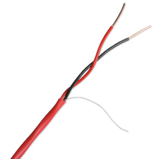 Wirepath™ 22 AWG 2-Conductor Plenum Rated Solid Copper Security Wire - 1000 ft. Nest in Box (Red) 