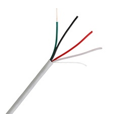 Wirepath™ 22 AWG 4-Conductor Plenum Rated Solid Copper Security Wire - 500 ft. SpeedCoil (White) 
