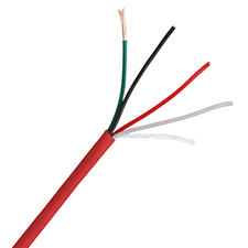Wirepath™ 18-Gauge 4-Conductor Fire Alarm Wire - 1000 ft. Spool (Red)