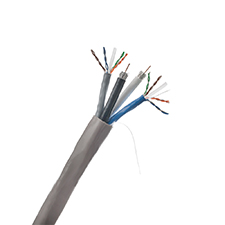 Wirepath™ 2x Cat 6 550Mhz + 2x RG-6QS CCS Center Wire - 500 ft. Spool (Gray) 