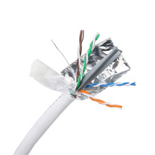 Wirepath™ Cat6 550MHz Shielded Wire  - 1000 ft. Wood Drum (White) 