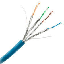 Wirepath™ Cat 6A 600MHz U/FTP Shielded Wire - 1000 ft. Spool (Blue) 