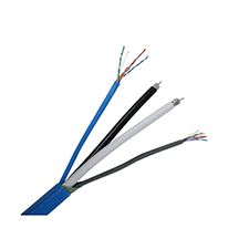 Wirepath™ Dual RG6/U Quadshield Coaxial + Dual 350 MHz Cat 5e Wire - 500 ft. Drum 