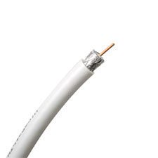 Wirepath™ RG6/U Quadshield Coaxial Cable - Plenum - 1000 ft. Spool (White) 