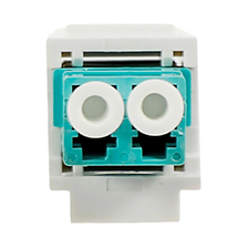 Cleerline SSF™ Fiber Optic Keystone Insert with Duplex LC Multimode (White) 