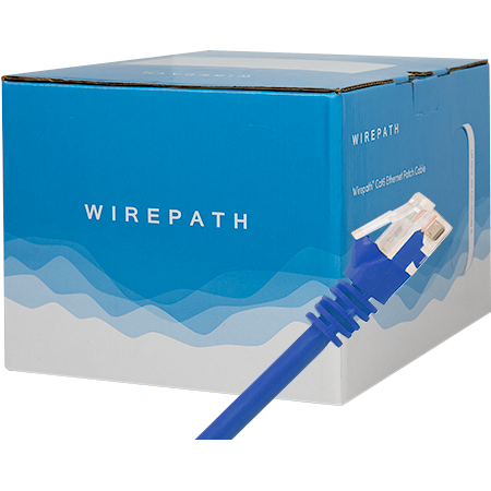 Wirepath™ Cat6 Ethernet Patch Cable - 1 ft | Blue | 25 pack 