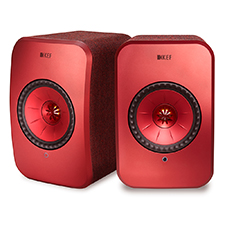 KEF LSX Wireless Speakers - Maroon 