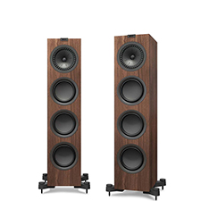 KEF Q Series Q550 Floorstanding Loudspeaker - 5.25'| Linear Walnut (Each) 