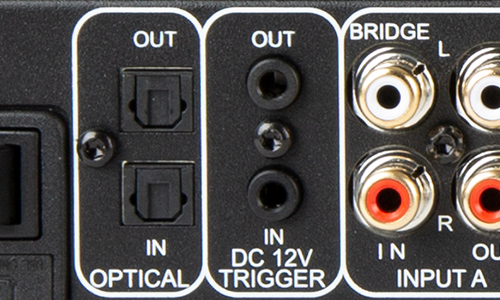 up close picture of the loop connectors in back of Episode Dynamic Amp