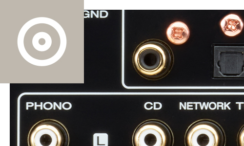 Upclose image of the phono input