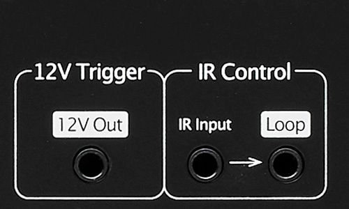 12V trigger and IR Control inputs