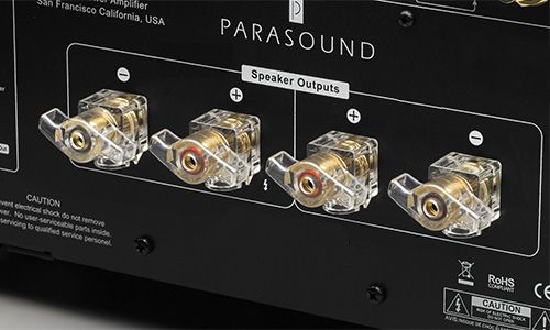 Zoomed-in view of speaker outputs