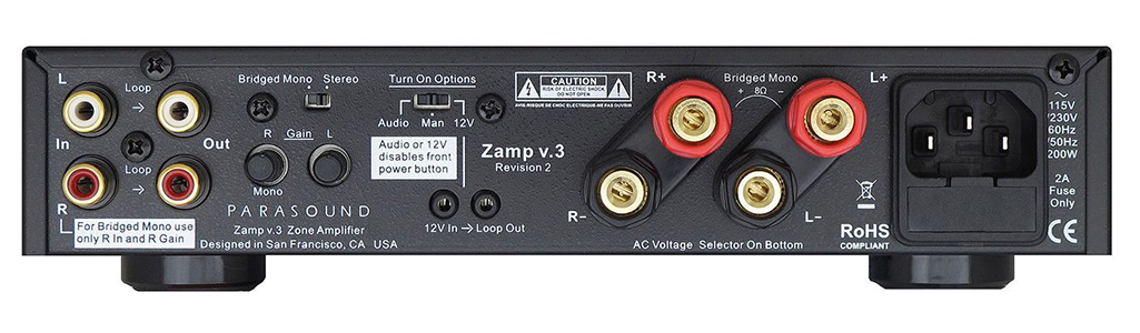 Back view of amp