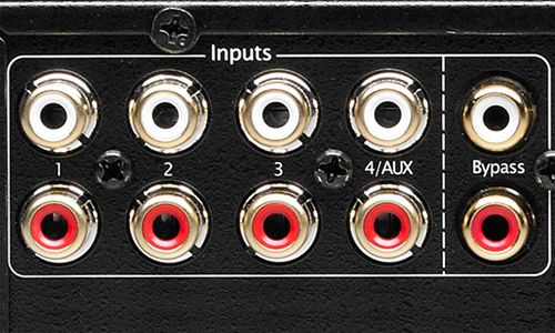 Bypass inputs on back of amp