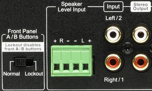 Speaker Level inputs on back of amp