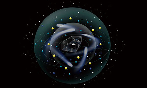 Graphic demonstrating the cinema zones in a room with green and blue semi-circles