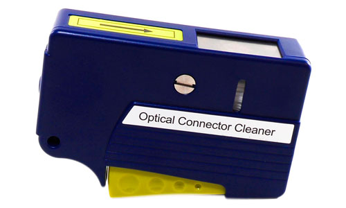 Cassette-style connector cleaner