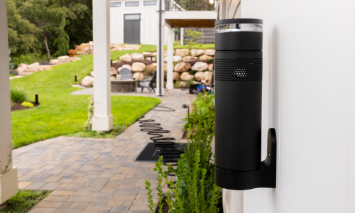 Radiance unit on wall outdoors