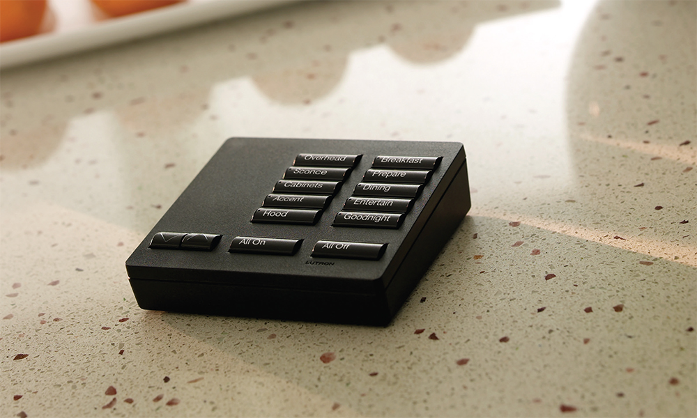 Lutron RadioRA 2 Tabletop Designer Keypad with Raise and Lower