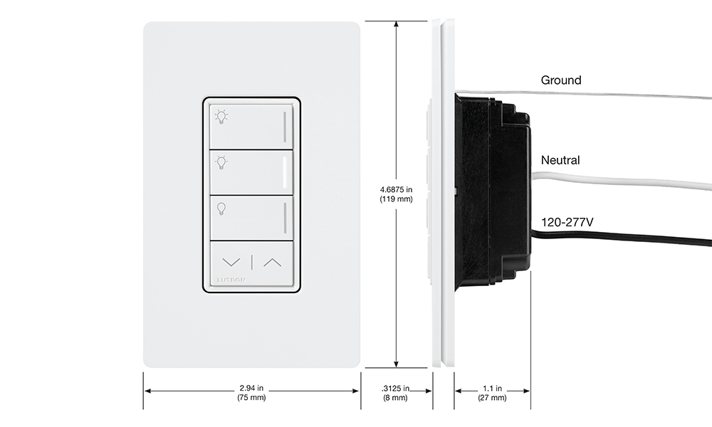 Lutron RadioRA 3 Sunnata RF 2-Button Keypad test