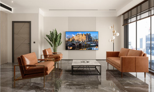 Image of tv display in waitng room