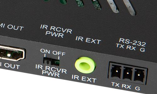 Upclose image of IR port