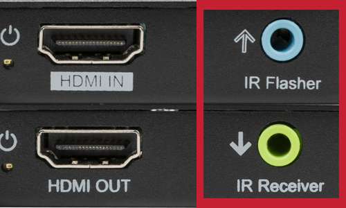 Upclose image of IR port