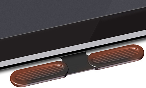Close-up of heat-sensing handles