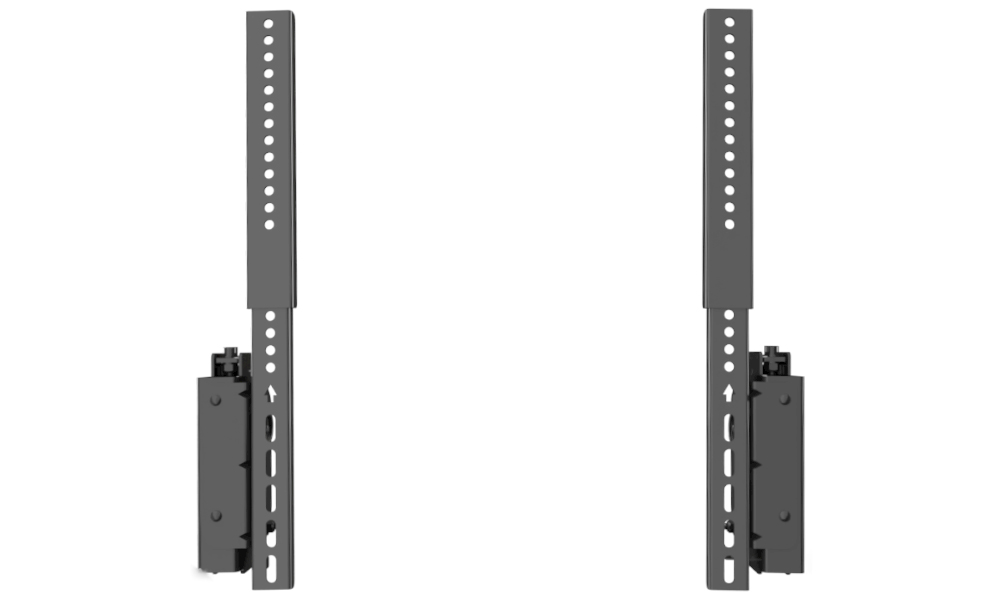 The strong carbon mounts showing the available vesa patterns