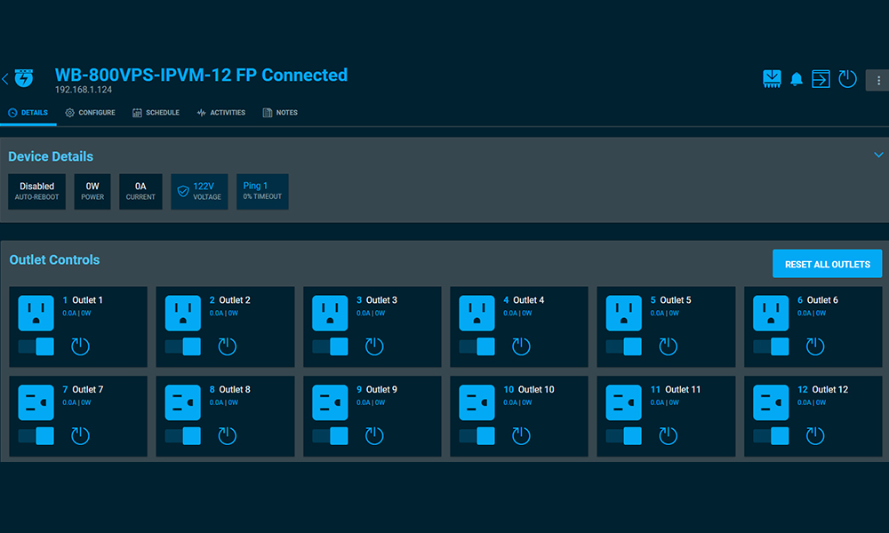 WattBox products being monitered on OvrC app