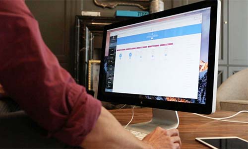 Josh portal up on a desktop computer