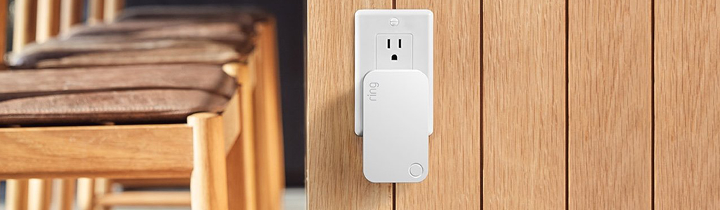 Ring Alarm Range Extender on a wall