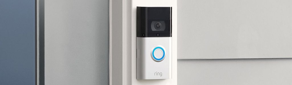 Ring Video Doorbell 3 Plus X on door jam