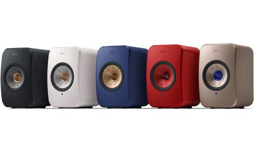 Line up of KEF LSX II speakers