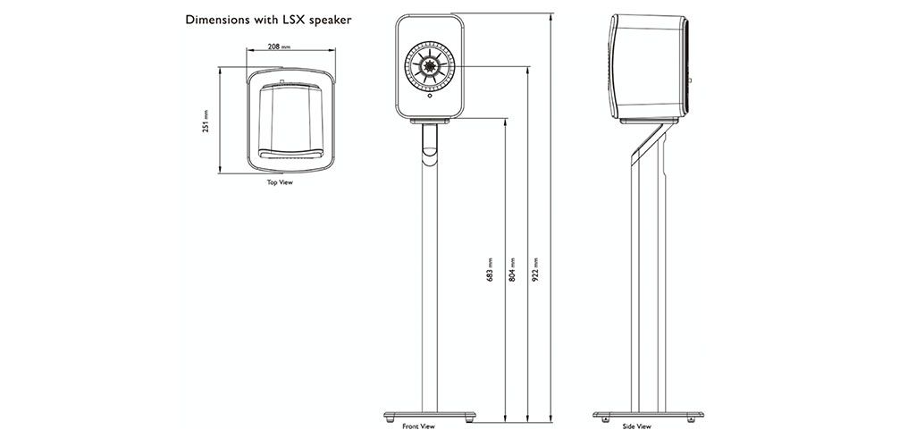 Diagram of KEF S1 Floor Stand