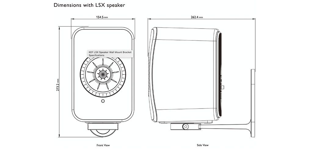 Diagram of KEF B1 Wallmount