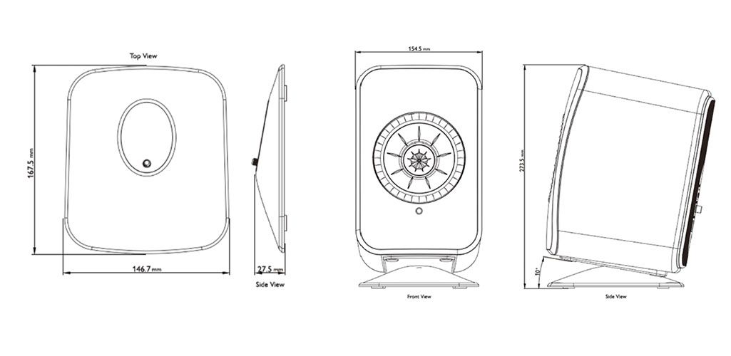 Diagram of KEF deskpad