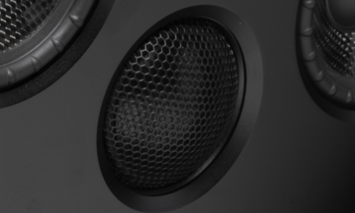 Upclose image of the 2 in. midrange speaker