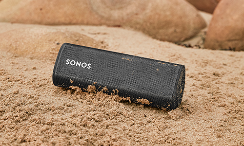 SONOS ROAM sitting in dirt