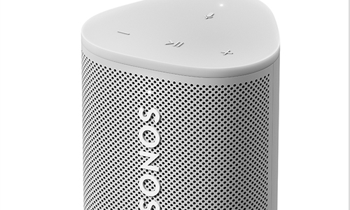 Upclose image of the top of Sonos Roam