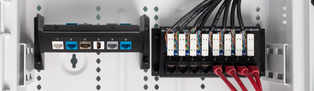 Modules mounted side-by-side in wiring can