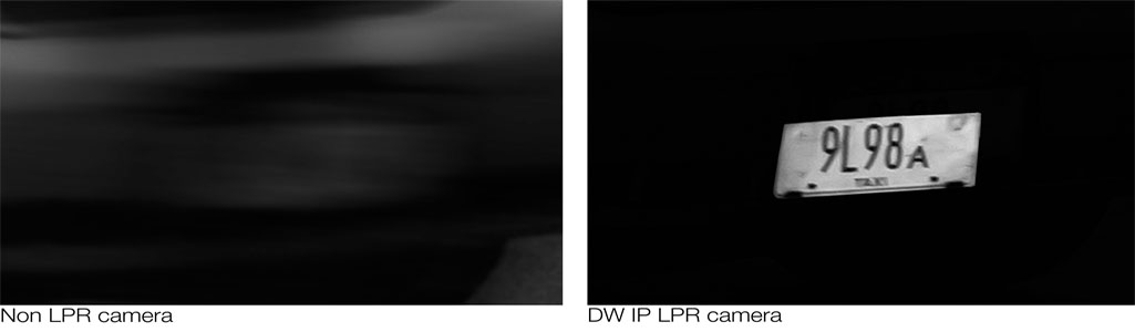 Image of LPR clarity when zoomed on a license plate at night