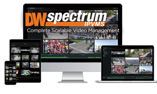 DW Spectrum IPVMS on a family of technology screens