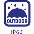 Weatherproof IP66 Rating icon