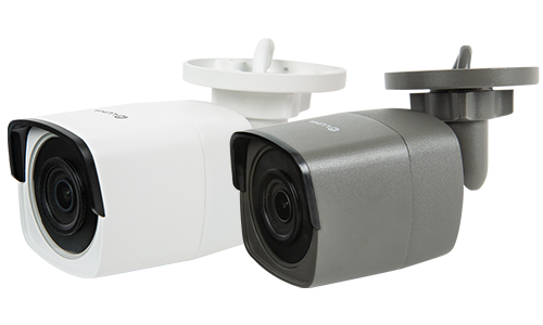 Close-up of sideview of Luma bullet camera lens