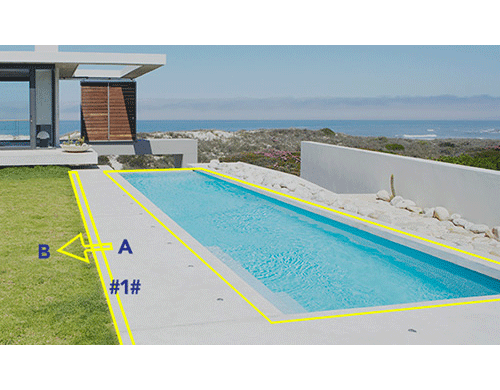 intrusion settings around the perimeter of a swimming pool