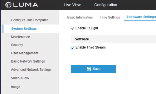 Screenshot of third stream software enabled